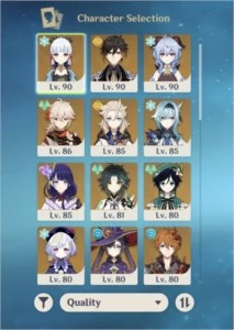Genshin Impact NA AR56 Endgame 15+ 5* Pers. 15+ 5* Armas