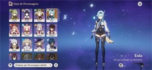 Conta Genshin com Eula AR15 - Grand Fantasia GF