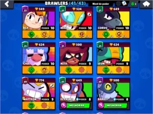 Conta de Brawl stars top! Todos os passes,muitas skins