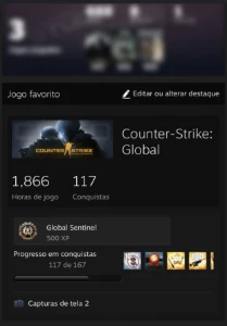Conta CSGO com 5 Medalhas (GTA V, FIFA 23) - Counter Strike