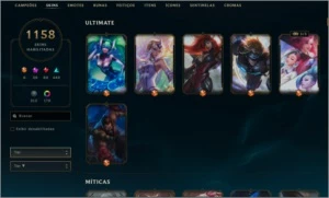 CONTA LOL 1158 SKINS COM PAX TF (PLAT 2 - MMR D2/D3) - League of Legends