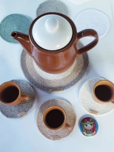 Porta Copo / Porta Jarra Kit em Crochê - Artesanato e Personalizados