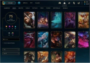 CONTA 111 GOLD 2, 82 CAMPEÕES, 75 SKINS 1 PRESTÍGIO - League of Legends LOL