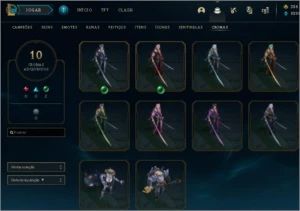 CONTA 111 GOLD 2, 82 CAMPEÕES, 75 SKINS 1 PRESTÍGIO - League of Legends LOL