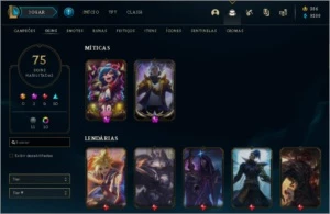 CONTA 111 GOLD 2, 82 CAMPEÕES, 75 SKINS 1 PRESTÍGIO - League of Legends LOL