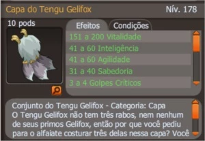 Conjuto Tengu Galifox - Dofus