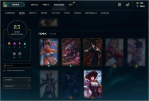 Conta League of legends 83 Skins LOL