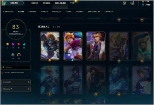 Conta League of legends 83 Skins LOL