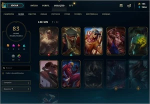 Conta League of legends 83 Skins LOL