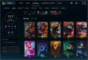 Conta League of Legends 156 Skins LOL