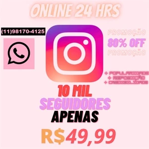 10k seguidores por 49R$/BR's não dropam - Redes Sociais