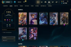 Conta Com 195 Skins - 162 Campeões - Nível 291 - Riot Singed - League of Legends LOL