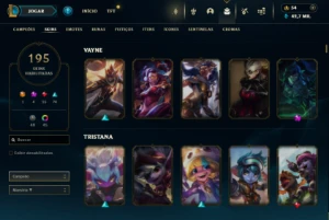 Conta Com 195 Skins - 162 Campeões - Nível 291 - Riot Singed - League of Legends LOL