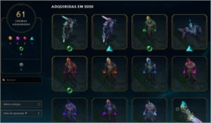 Conta / League of Legends / 224 Skins / Level 225+ LOL