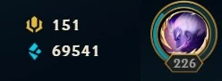 Conta / League of Legends / 224 Skins / Level 225+ LOL