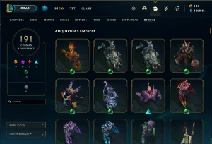 Conta LoL lvl 947 285 skins mmr ouro/plat - League of Legends