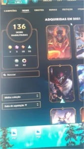 conta gold 4 com 136 SKINS - League of Legends LOL