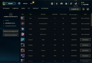 Conta Mestre com 22 Champs e 1 Skin (68% de win rate) - League of Legends LOL