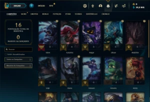 Conta Mestre com 22 Champs e 1 Skin (68% de win rate) - League of Legends LOL