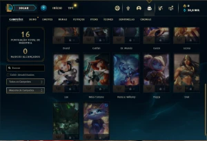 Conta Mestre com 22 Champs e 1 Skin (68% de win rate) - League of Legends LOL