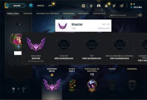 Conta Mestre com 22 Champs e 1 Skin (68% de win rate) - League of Legends LOL