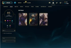 Conta Ouro 4 com 118 Champs e 85 Skins + 1 Prestigio do Sett - League of Legends LOL
