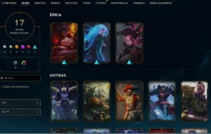 Lol Unranked, 17 Skins, Upada Na Mão, Lvl 47, 80 Campeões - League of Legends