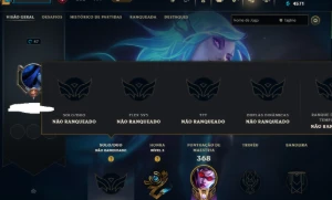 Lol Unranked, 17 Skins, Upada Na Mão, Lvl 47, 80 Campeões - League of Legends