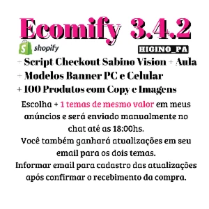 Tema Shopify Ecomify Com Atualizações No Google Drive - Outros