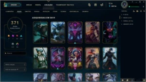 Conta level 600+ , no platina 4 com 371 skins - League of Legends LOL