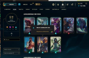 acc mestre 100 pdl, quase full champs, 52 skins - League of Legends LOL