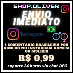 Comentarios no instagram por genero feminino / masculino - Social Media