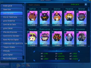 Conta LADMO Omega lvl160 Tamer - Digimon Masters Online