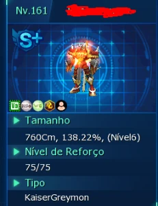 Conta LADMO Omega lvl160 Tamer - Digimon Masters Online