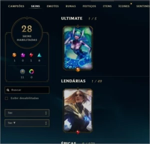 Vendo Conta diamante 1 69 champions/34skins - League of Legends LOL