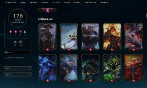 CONTA LOL, GOLD 3, 176 SKINS, TODOS OS CAMPEÕES - League of Legends