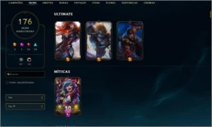CONTA LOL, GOLD 3, 176 SKINS, TODOS OS CAMPEÕES - League of Legends