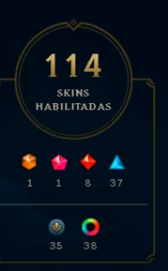 Conta de 2014 ( 107 champs) e ( 114 skins ). - League of Legends LOL