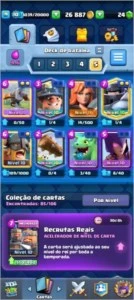 Conta Clash Royale nível 13, 9 lendárias e 26k+ de gold