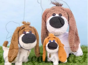 Receita em PDF - Cachorro Rusty Filhote Amigurumi