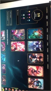 conta lol 59 skins, pra fazer md10, last season gold V - League of Legends