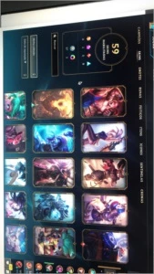 conta lol 59 skins, pra fazer md10, last season gold V - League of Legends
