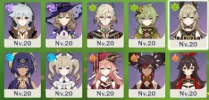 AR 48 - Yoimiya + Agitação Trovejante, Raiden, Hutao, etc. - Genshin Impact