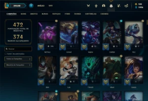Conta prata 1 com TODOS os champs e 418 Skins + 12 Miticas - League of Legends LOL
