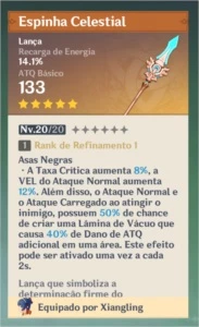Xiangling + arma 5 estrelas - Genshin Impact