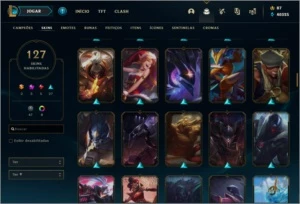 CONTA LOL D3, 127 SKINS, TODOS OS CHAMPS, 43K ES AZUL - League of Legends