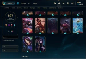 CONTA LOL D3, 127 SKINS, TODOS OS CHAMPS, 43K ES AZUL - League of Legends