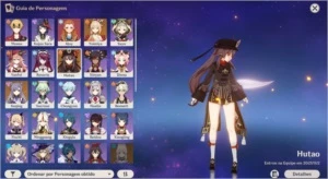 AR48, HuTao, Yoimya, Túmulo, Lança de jade e Elegia - Genshin Impact