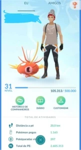 Conta Nível 31 Pokémon Go