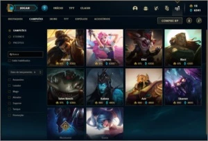 Conta prata 1 com 146 champs e 141 skins + 415k de Yasuo - League of Legends LOL